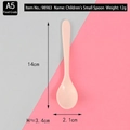 Pink A5 food-grade kids spoon with cute design, measuring 14cm long and 12g in weight - Ivory White Spoon