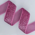 2.5cm magenta glitter velvet ribbon for gift boxes and Christmas tree DIY decorations - 2.5cm*50 Yards / Lavender
