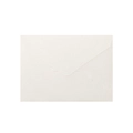 Minimalist off-white specialty paper mini envelope with V-flap and slit closure - White Jade (Velvet Flower Paper)