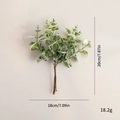 Artificial eucalyptus spray with snowy finish, 20cm height Christmas greenery branch - Eucalyptus Leaves (6Pcs)