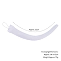 32cm white plush animal tail accessory for Halloween cosplay with elastic loop - 32cm Regular Tail / White
