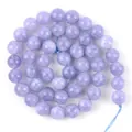 Natural purple amethyst beaded bracelet featuring polished lavender round stone beads - Lavender Chalcedony / 4mm/1 Piece Approximately 90 Pieces/10g