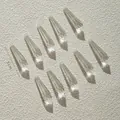 Set of 10 clear acrylic faceted teardrop ornaments for Christmas tree and home decor - Water Drops 10Pcs
