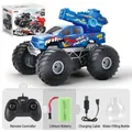 Blue amphibious remote control off-road monster truck set with remote and accessories - SL059 Blue Pickup Water Shooting Style