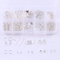 Kit per creazione gioielli fai da te argento con accessori in scatola di plastica - Scatola Singola / Argento