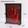 Extra large red 3D pin art toy clone hand mold measuring 25x20x5.8cm for kids - Extra Large / Red
