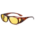 Polarized night vision driving glasses with tortoiseshell frame and yellow lenses - Tortoise Frame Yellow Night Vision Polarized C7