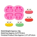Moule en silicone rose yeux et bouche pour résine avec des pièces finies colorées - 3#B880 Rose