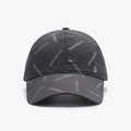 Dark charcoal mesh baseball cap with all-over logo print and breathable fabric - Adjustable / Dark Gray
