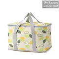 Isolierte Kühltasche mit Ulmenblattmuster, Alufolie, Größe 35x20x20cm, Lunchbox-Tasche - Ulmenblatt
