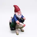 Male Gnome Riding Pig