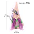 Lavender gnome plush with pink knit hat and heart detail, 27.5cm tall Mother's Day gift - Female Style