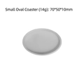 Small oval silicone mold for coasters or resin crafts, size 70x50x10mm in grey finish - Small Oval J-218
