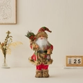 Bambola di Babbo Natale in piedi con lanterna e sacco di regali per decorazione - 45cm