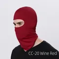 CC-20 Wine Red balaclava face mask for outdoor cycling with breathable elastic fabric - Burgundy