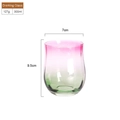 Hand-blown 300ml vintage wine glass with pink and green gradient finish - Water Glass (300ml)