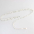 Elegante catena in vita con perle bianche e chiusura argento per abiti donna - Stile 1 (Larghezza 2cm)