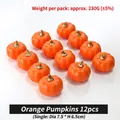 Set of 12 orange mini pumpkins for Halloween, 7.5x6.5cm stainless steel cups accessories - Premium Pumpkin (Orange) 12PCS