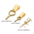 Drei Größen goldener Edelstahlschraubösen für die Herstellung von Halskettenschmuck - 3x7mm / Gold