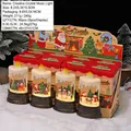 Luminous Christmas Santa Claus candle music box ornament with warm yellow glow - Christmas Candle - Light + Music