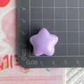 Macro view of purple star resin accessory measured on a grid for DIY phone case crafts - Big Star / Purple