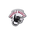 Retro Emaille-Anstecknadel mit schwarzer Katze und Give Em The Ol Razzle Dazzle Slogan - Schwarze Cartoon-Katze Stil (QHXZ1829)