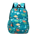 Kids dinosaur backpack with waterproof colorful prints for school and travel - Green