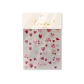 Adesivi per nail art fai-da-te con fragole e cuori nei toni rosa e rosso su sfondo bianco - Fragola Rosa Bordo Metallico (to5113) / Foglio Singolo
