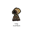 Detailed embroidery patch of black girl with turban and Beauty HAS NO skin tone slogan - Style 17 Beauty Slogan