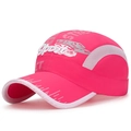 Casquette de baseball rose pour enfants à séchage rapide avec broderie Sport et graphismes - Réglable pour Enfants / Rose rouge