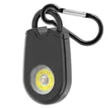 Portachiavi con allarme di sicurezza nero portatile con suono forte e luce LED COB extra - Nero