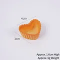 Miniature heart-shaped tart shell for DIY dessert crafts, 4x3x1.6cm golden base - Heart Tart Shell