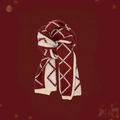 Red and white argyle knitted scarf with festive Christmas deer and snowflake patterns - Red Rice Diamond Lattice