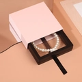 Pink jewelry drawer box with black PE film suspension frame for pearl bracelet - Nude Pink-7x7x2cm
