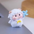 Mini statuetta in costume da pecora con mulino blu per decorazioni carine da scrivania - Pecora Mulino a Vento