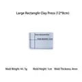 Moule en silicone rectangulaire pour résine DIY 12x8cm pesant 44,5g pour loisirs - Grande Planche à Presser l'Argile Rectangulaire 12*8