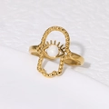 Gold Hamsa Hand White Bead Style (JR407-GW)