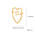 Minimalistischer goldener Ring in hohler Herzform mit verstellbarem offenem Band - JR300-Hohlherz