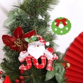 Christmas plush Santa Claus pendant with red plaid JOY letters for tree decoration - JOY Letter Pendant Santa