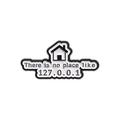 Spilla smaltata geek con scritta 'There is no place like 127.0.0.1' su sfondo bianco - Stile Casa con Testo Geek (QHXZ2372)
