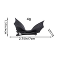 Zwarte lederen vleermuisvleugel haarklem voor Halloween, 7cm breed en gewicht van 4g - Vleermuis haarclip met lederpatroon