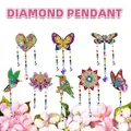 DIY diamond painting suncatcher with heart, butterfly and dragonfly crystal pendants - DZ-34 Diverse Nature Shapes