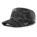 Men's camouflage army cap with mesh back and embroidered B letter for sun protection - Adjustable / Army Green Camo