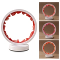 Round white USB night light with red crystal cluster decor and color-changing effects - Red Smelting (three Colors With White Border) / Brown Kraft Paper Box Packaging (17*10.5*20.5cm)