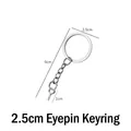 Porte-clés argenté avec vis à œil et chaîne de 6cm pour pendentif en résine DIY - Porte-clés Argenté avec Vis à Œil