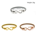 Bracciali in maglia intrecciata argento, oro e oro rosa con specifiche di peso 16g - Stile Semplice a Maglia Intrecciata (Type Q)