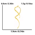 Elegant 304 stainless steel golden ribbon pendant with dimensions of 6.0cm by 1.9cm - Gold
