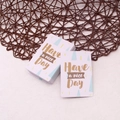Close-up of elegant 'Have a nice Day' gift cards with geometric patterns for bouquets - INS Blessing Card #10 - Have a nice Day
