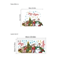 Detaillierte Layoutgröße und Klebeeffekt für Weihnachtsbaum- und Schneemann-Wandaufkleber - ZB201/Weihnachtsmann Schneemann Set / 30*60cm