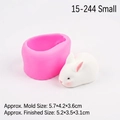 3D rabbit silicone mold for mousse cakes and handmade soaps in pink finish - Small (Pink) 15-244